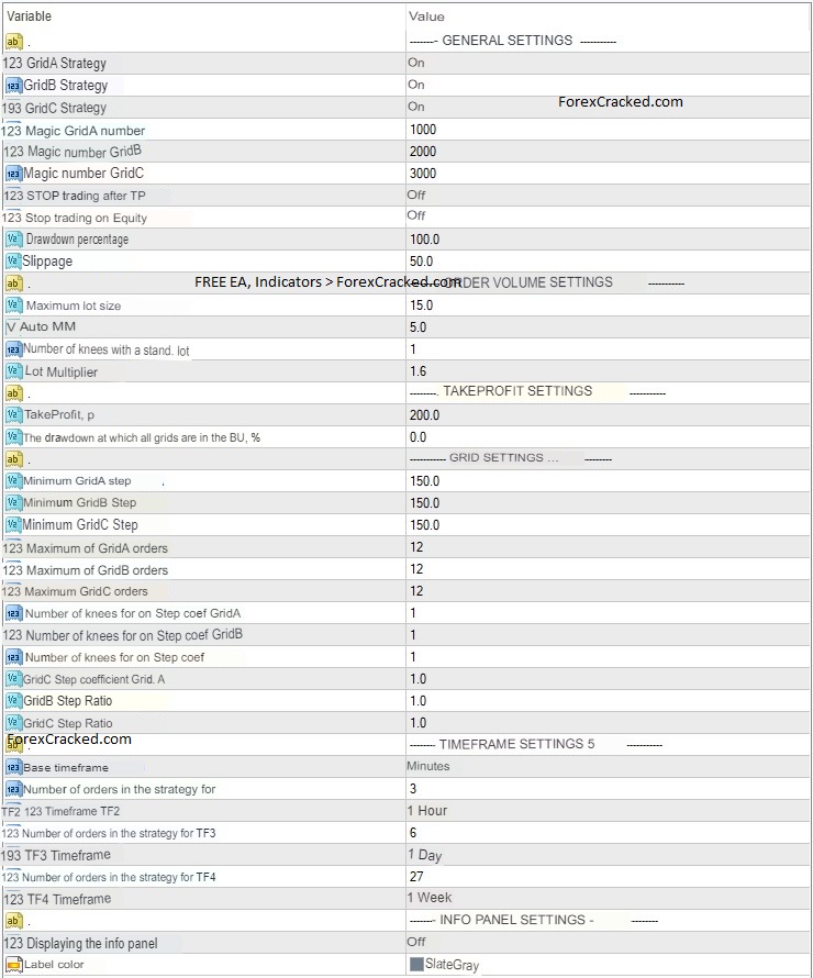 SPARTA EA Input parameters Download FXCracked.com